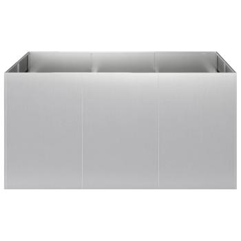 Garten-Pflanzgefäß Silber 120 x 80 x 60 cm Verzinkter Stahl