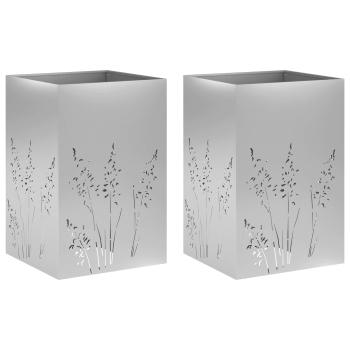 Garten-Pflanzgefäß 2 Stk. Silber 50 x 50 x 75 cm