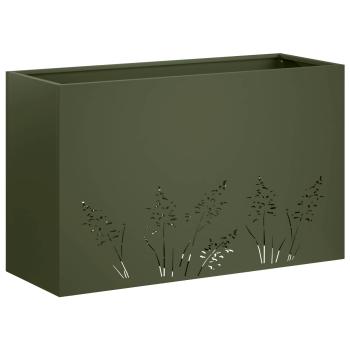 Garten-Pflanzgefäß 2 Stk. Olivgrün 80 x 30 x 49 cm