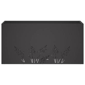 Garten-Pflanzgefäß 2 Stk. Schwarz 100 x 20 x 49 cm