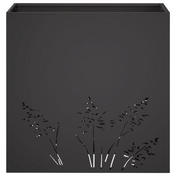 Garten-Pflanzgefäß Schwarz 50 x 30 x 49 cm Kaltgewalzter Stahl