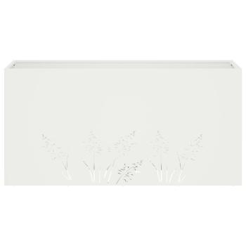 Garten-Pflanzgefäß 2 Stk. Weiß 100 x 20 x 49 cm