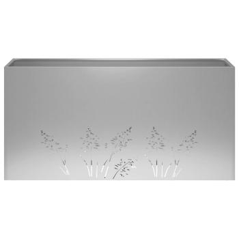 Garten-Pflanzgefäß 2 Stk. Silber 100 x 20 x 49 cm