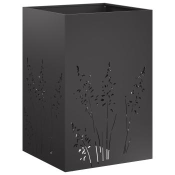 Garten-Pflanzgefäß Schwarz 50 x 50 x 75 cm Kaltgewalzter Stahl