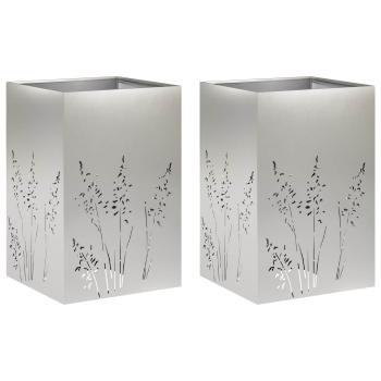 Garten-Pflanzgefäß 2 Stk. Silber 50 x 50 x 75 cm Edelstahl
