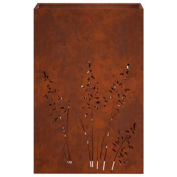 Garten-Pflanzgefäß Rostoptik 50 x 30 x 75 cm Wetterfeststahl