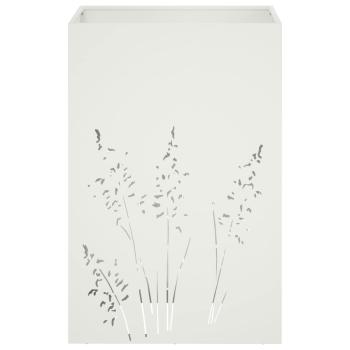 Garten-Pflanzgefäß Weiß 50 x 50 x 75 cm Kaltgewalzter Stahl