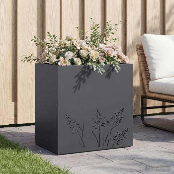 ARDEBO.de - Garten-Pflanzgefäß Anthrazit 50 x 30 x 49 cm