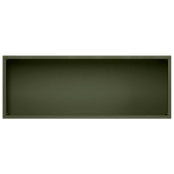 Garten-Pflanzgefäß Olivgrün 80 x 30 x 49 cm Kaltgewalzter Stahl