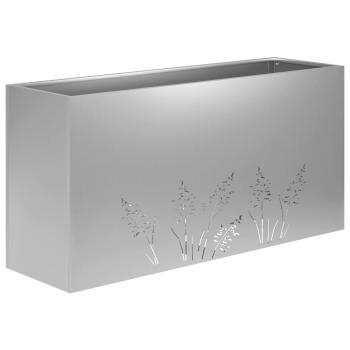 Garten-Pflanzgefäß 2 Stk. Silber 100 x 30 x 49 cm
