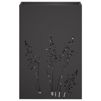Garten-Pflanzgefäß Schwarz 50 x 30 x 75 cm Kaltgewalzter Stahl