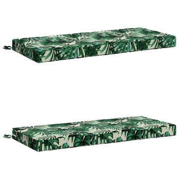 ARDEBO.de - 2-teilige Bankkissen SOEST 2 stk. 100 % Polyester Blattmuster