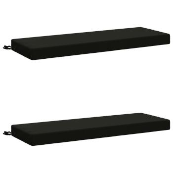 ARDEBO.de - 2-teilige Bankkissen SOEST 2 stk. 100 % Polyester Schwarz