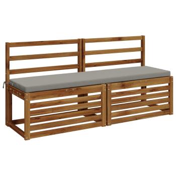 2-teilige Bankkissen SOEST 100 % Polyester Grau 160 x 40 x 5 cm