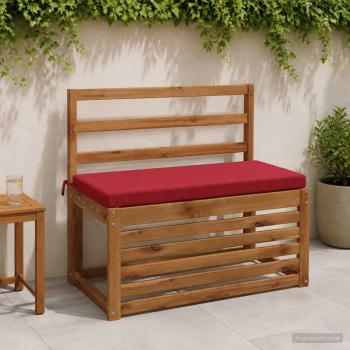 ARDEBO.de - 2-teilige Bankkissen SOEST 100 % Polyester Weinrot