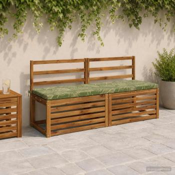 ARDEBO.de - 2-teilige Bankkissen SOEST 100 % Polyester Blattdesign