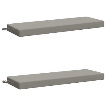 ARDEBO.de - 2-teilige Bankkissen SOEST 2 stk. 100 % Polyester Grau