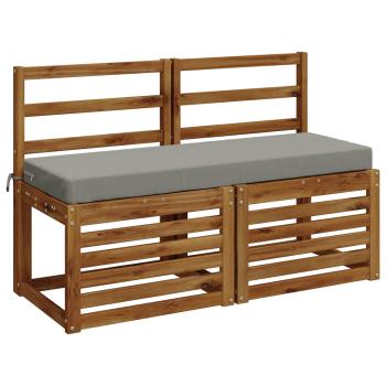 2-teilige Bankkissen SOEST 2 stk. 100 % Polyester Grau