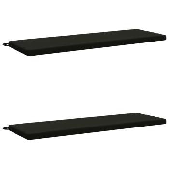 2-teilige Bankkissen SOEST 2 stk. 100 % Polyester Schwarz
