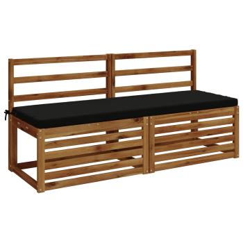 2-teilige Bankkissen SOEST 2 stk. 100 % Polyester Schwarz