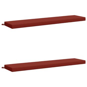 ARDEBO.de - 2-teilige Bankkissen SOEST 2 stk. 100 % Polyester Rot