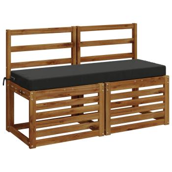 2-teilige Bankkissen SOEST 2 stk. 100 % Polyester Anthrazit