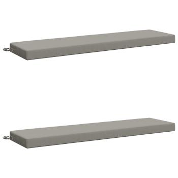 ARDEBO.de - 2-teilige Bankkissen SOEST 2 stk. 100 % Polyester Grau
