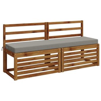 2-teilige Bankkissen SOEST 2 stk. 100 % Polyester Grau
