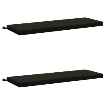 2-teilige Bankkissen SOEST 2 stk. 100 % Polyester Schwarz
