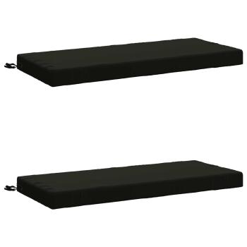 2-teilige Bankkissen SOEST 2 stk. 100 % Polyester Schwarz