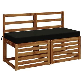 2-teilige Bankkissen SOEST 2 stk. 100 % Polyester Schwarz