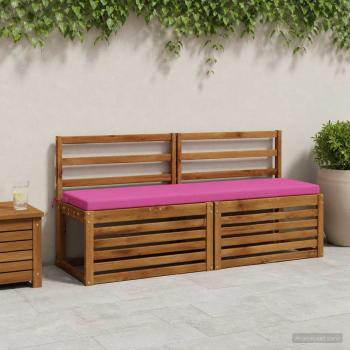 ARDEBO.de - 2-teilige Bankkissen SOEST 2 stk. 100 % Polyester Rosa