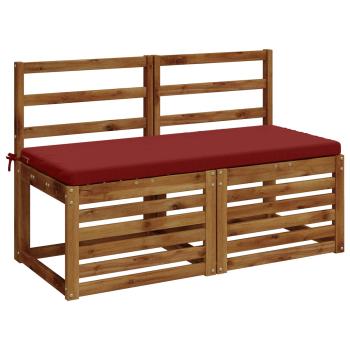 2-teilige Bankkissen SOEST 2 stk. 100 % Polyester Weinrot