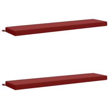 2-teilige Bankkissen SOEST 2 stk. 100 % Polyester Weinrot