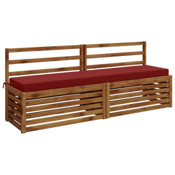 2-teilige Bankkissen SOEST 2 stk. 100 % Polyester Weinrot