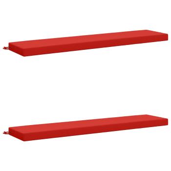 ARDEBO.de - 2-teilige Bankkissen SOEST 2 stk. 100 % Polyester Rot