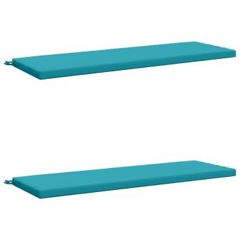 ARDEBO.de - 2-teilige Bankkissen SOEST 2 stk. 100 % Polyester Türkis