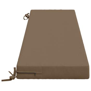 Bankkissen SOEST 2 stk. 100 % Polyester Taupe 140 x 40 x 8 cm