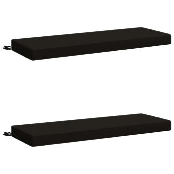 2-teilige Bankkissen SOEST 2 stk. 100 % Polyester Schwarz
