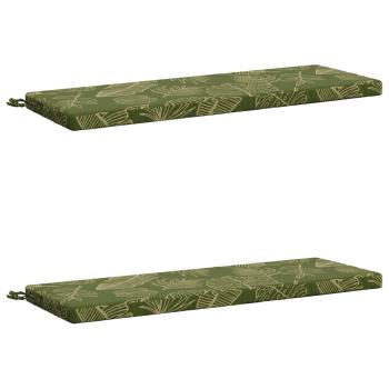 ARDEBO.de - 2-teilige Bankkissen SOEST 2 stk. 100 % Polyester Blattdesign