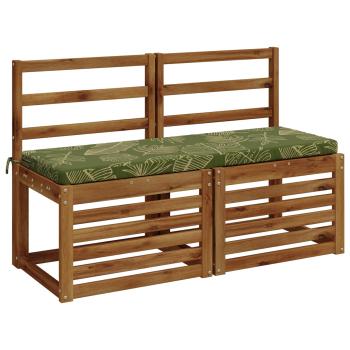 2-teilige Bankkissen SOEST 2 stk. 100 % Polyester Blattdesign