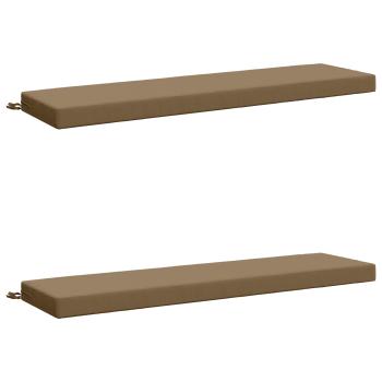 2-teilige Bankkissen SOEST 2 stk. 100 % Polyester Taupe