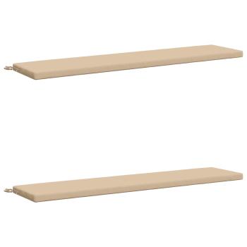 Bankkissen SOEST 2 stk. 100 % Polyester Creme 200 x 40 x 5 cm