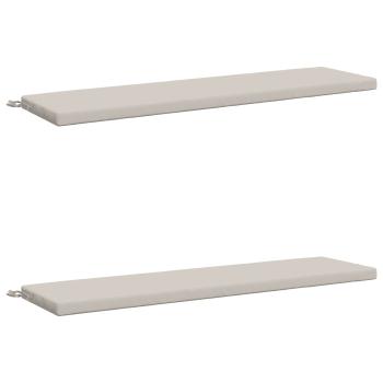 Bankkissen SOEST 2 stk. 100 % Polyester Weiß 160 x 40 x 5 cm