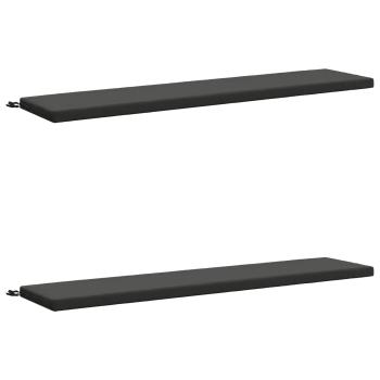 ARDEBO.de - 2-teilige Bankkissen SOEST 2 stk. 100 % Polyester Anthrazit