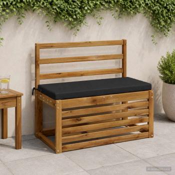 ARDEBO.de - 2-teilige Bankkissen SOEST 2 stk. 100 % Polyester Schwarz