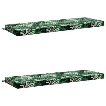 ARDEBO.de - 2-teilige Bankkissen SOEST 2 stk. 100 % Polyester Blattmuster