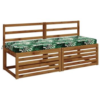 2-teilige Bankkissen SOEST 2 stk. 100 % Polyester Blattmuster