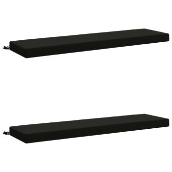 Bankkissen SOEST 2 stk. 100 % Polyester Schwarz 150 x 40 x 8 cm