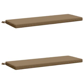 2-teilige Bankkissen SOEST 2 stk. 100 % Polyester Taupe